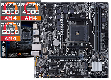 MOTHER ASUS MB AMD (AM4) ASUS PRIME A320M-K RYZEN 3000 READY DDR4