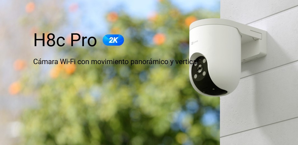 EZVIZ CS-H8C PRO-R200-1J4WKFL 4MPX - CAMARA EXTERIOR GIRO 360° COLOR VU 2K+ 4MM WIFI