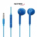 NETMAK NM-UR70 AURICULAR URBAN STYLE MANOS LIBRES IN EAR VARIOS COLORES