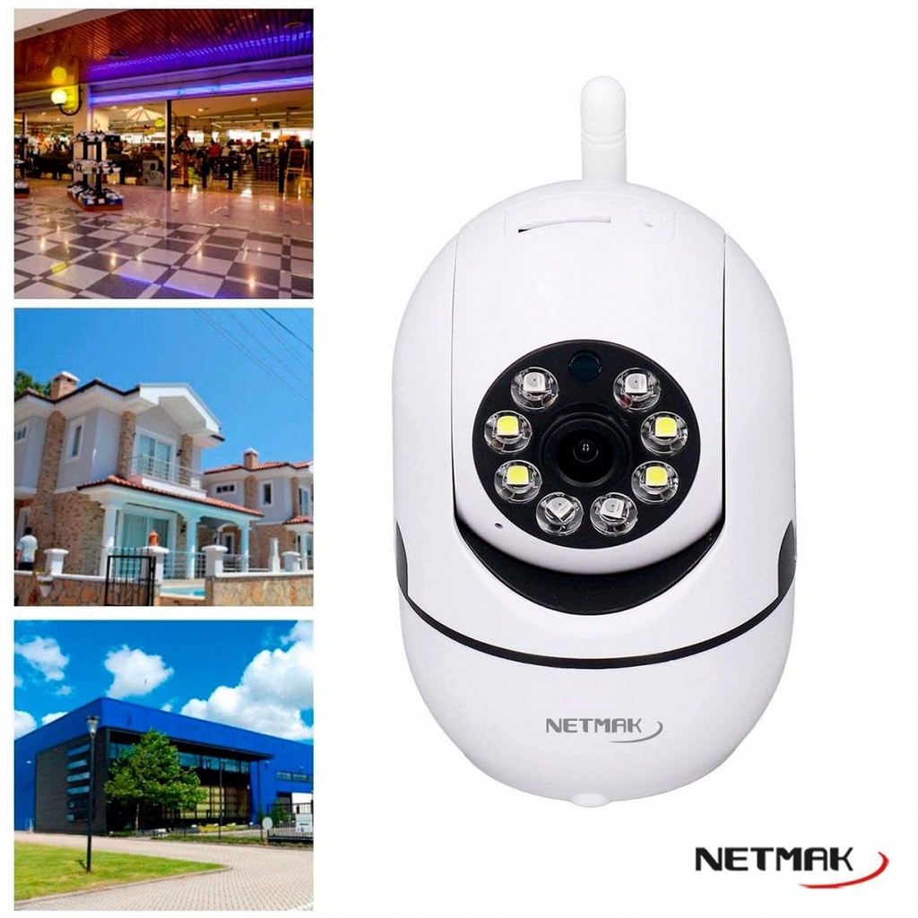 NETMAK NM-IPCAM2 CAMARA DE SEGURIDAD WIFI IP PARA INTERIOR 1080P