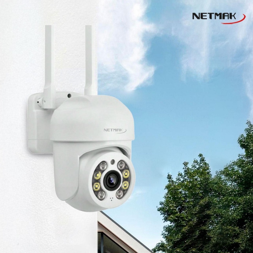NETMAK NM-IPCAM3 CAMARA DE SEGURIDAD WIFI IP PARA EXTERIOR 1080P (copia)