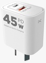 Xaea Cargador 220V Supreme 5A 45W Tipo C Pd + Usb Mod504