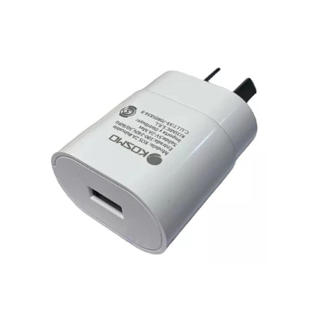 Kosmo Cargador Celular Usb-A 5V 2A Carga Rápida - Sin Cable