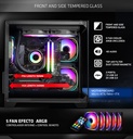 Sentey Gabinete Gamer A10 Vidrio Templado 5 Argb Cooler + Controladora