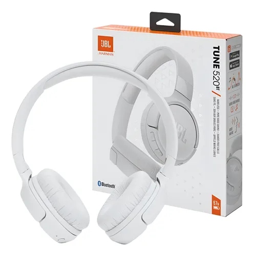 Jbl Tune T520Bt Auricular Bluetooth 5.3 Manos Libres Carga Tipo C Blanco