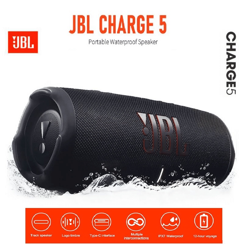 Jbl Charge 5 Parlante Bluetooth 5.1 20Hs Ip67 Powerbank Black