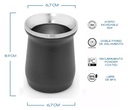Mate Acero Termico Liso Negro 160 ml