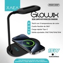 Xaea Lámpara Velador Glowix-Ht24 Carga Inalámbrica Blanco/Negro