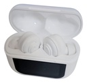 Auricular Inalambrico Bt 5.4 Tws Display Touch 4 A 5 Hs Blanco