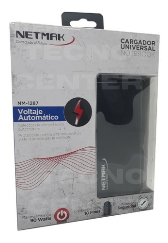 Cargador Universal Notebook Automatico 90w 10 Pines Netmak