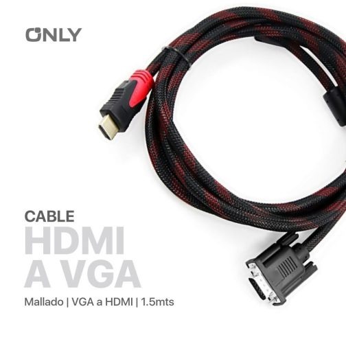 Cable Hdmi M A Vga M 1.5M V1.4 Full Hd Con Filtro