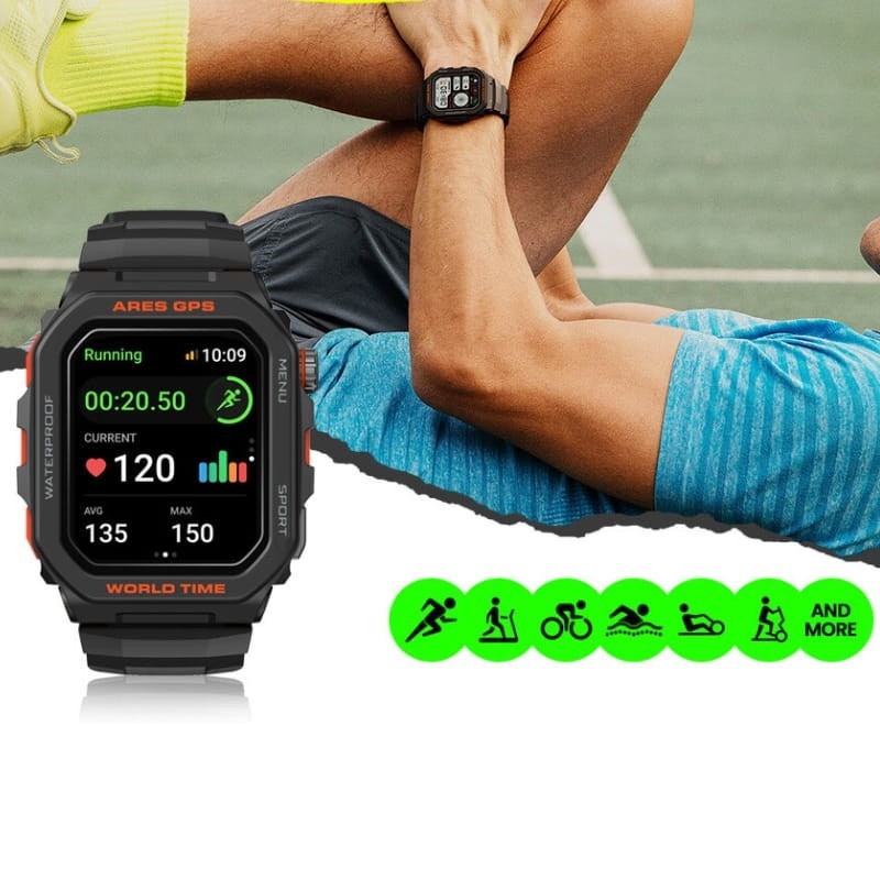 Smartwatch Zeblaze Ares Gps Contesta Llamadas 60 Modos Deportivos 3Atm Alexa Bluetooth 5.2 Pantalla 1.75" 
