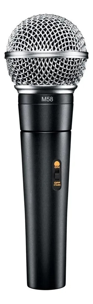 Jahro M-58 Micrófono Dinámico Unidireccional Vocal Profesional + Cable Negro