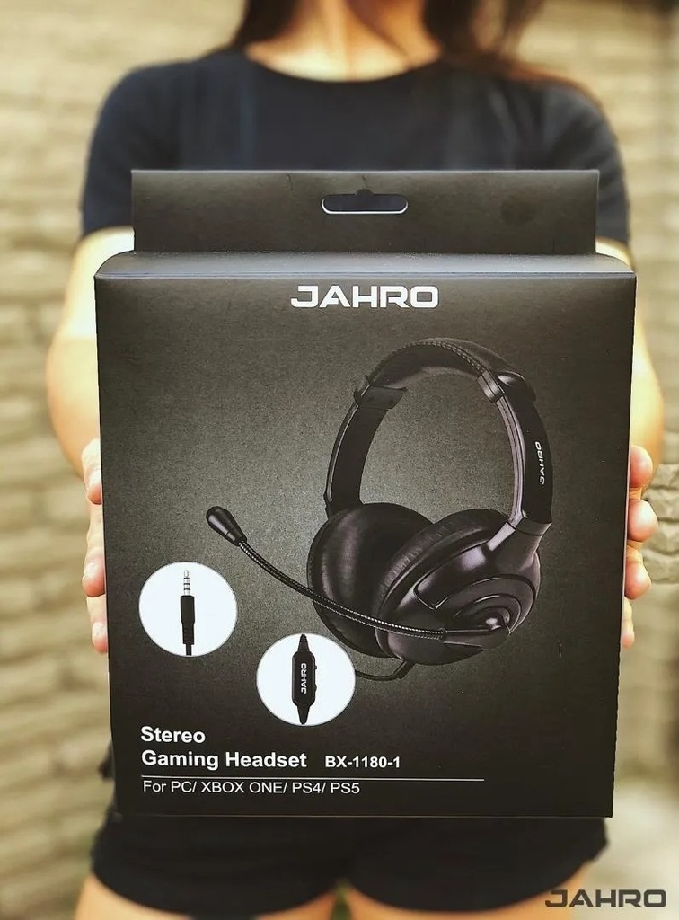Jahro Bx-1180-1 Auricular Gamer Pc/Xbox One/Ps4/Ps5 Plug 3.5Mm Con Micrófono