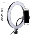 Aro De Luz Led 26Cm Selfie Con Base Regulable Soporte Celular 3 Intensidades