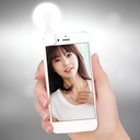 Aro Mini Pinza Selfie 3 Intensidades Luz Led Portátil Usb 