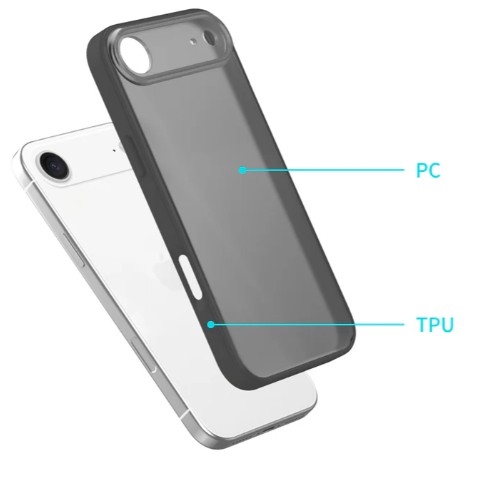 Funda Shice Tpu + Crystal Edge  Antigolpe Iphone 17 Air Transparente Negra