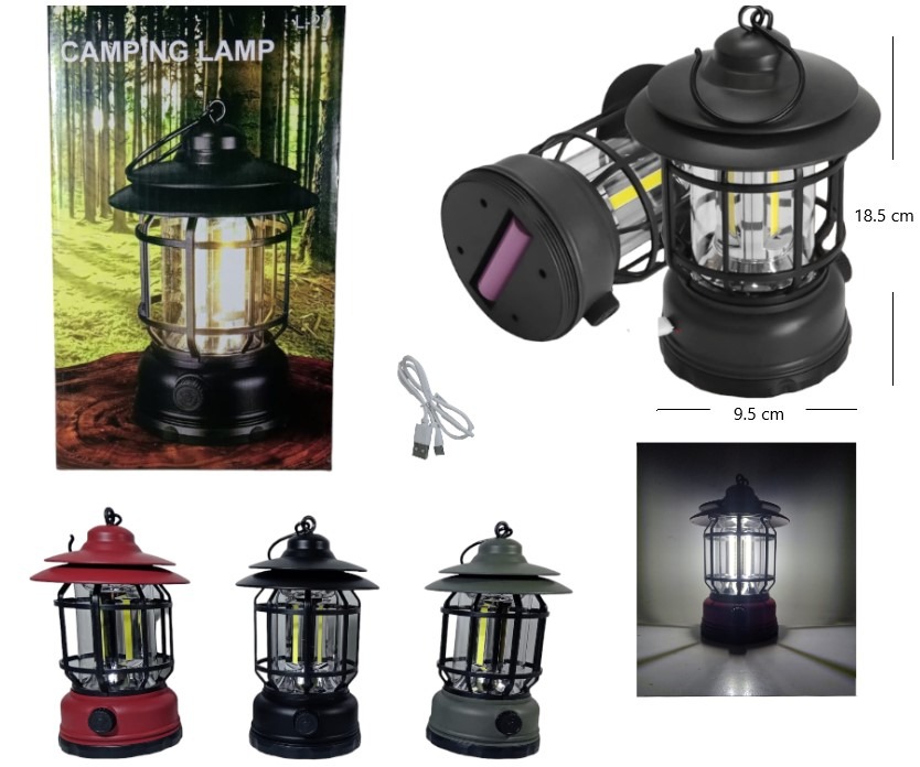 Farol 3 Columnas Led Dimerizable Con Gancho Varios Colores