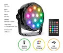 Mini Proton Luz Escenario 12 Led Rgb Dj  Efectos Multicolor Rotación 360° Om-1012