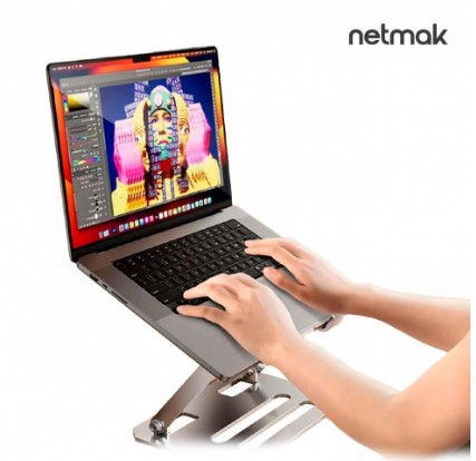 Netmak NM-HC78 Soporte de notebook con altura regulable aluminio hasta 17"
