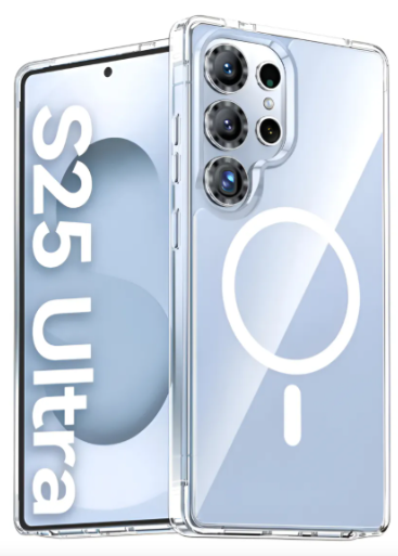 Funda MagSafe Samsung S25 ultra transparente rigida reforzada