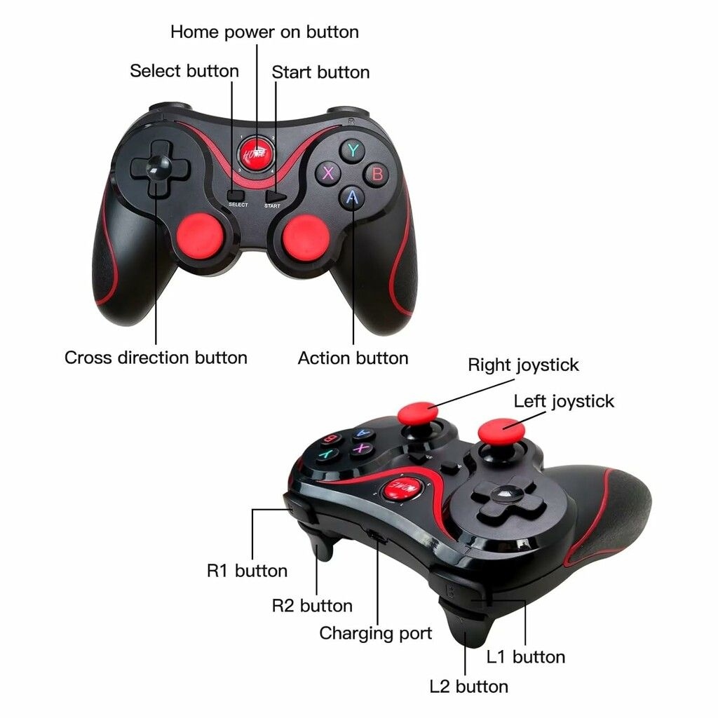 Joystick X3 Wireless Bluetooth PC celular PS3 Tablet