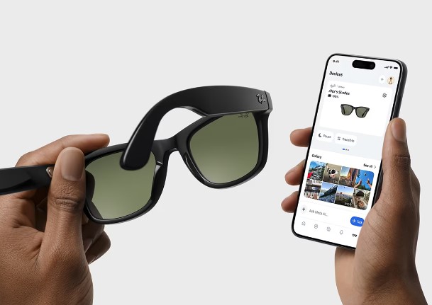 Rayban Meta Skyler - Shiny Black/Amethyst Transitions T150 S52