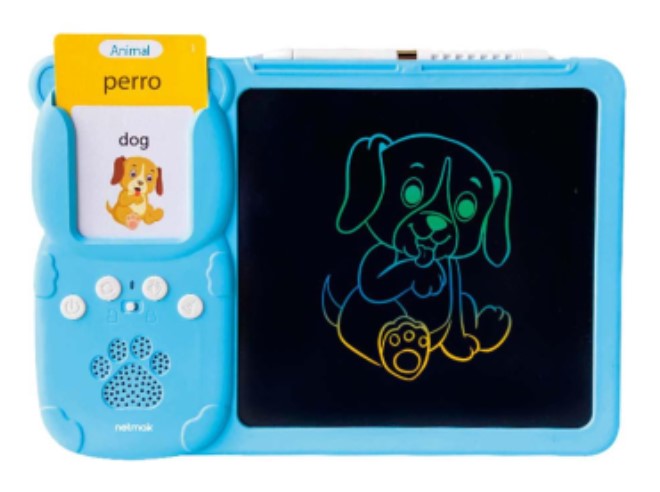 Netmak nm-pm102-b pizarra Magica con tarjetas didacticas azul