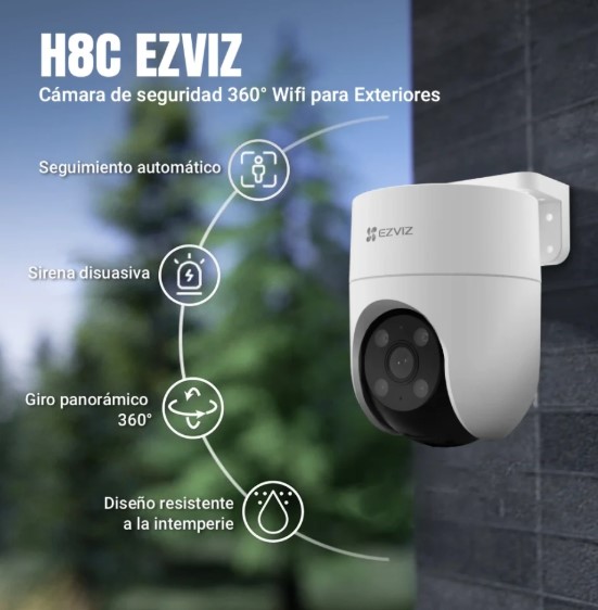 Ezviz H8c 2mpx camara wifi alarma app + instalacion a domicilio