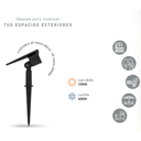 Trefi Estaca Reflector Solar 2W Exterior Luz Cálida 3000K 260Lm Con Sensor Nocturno Autonomía 6-12Hs