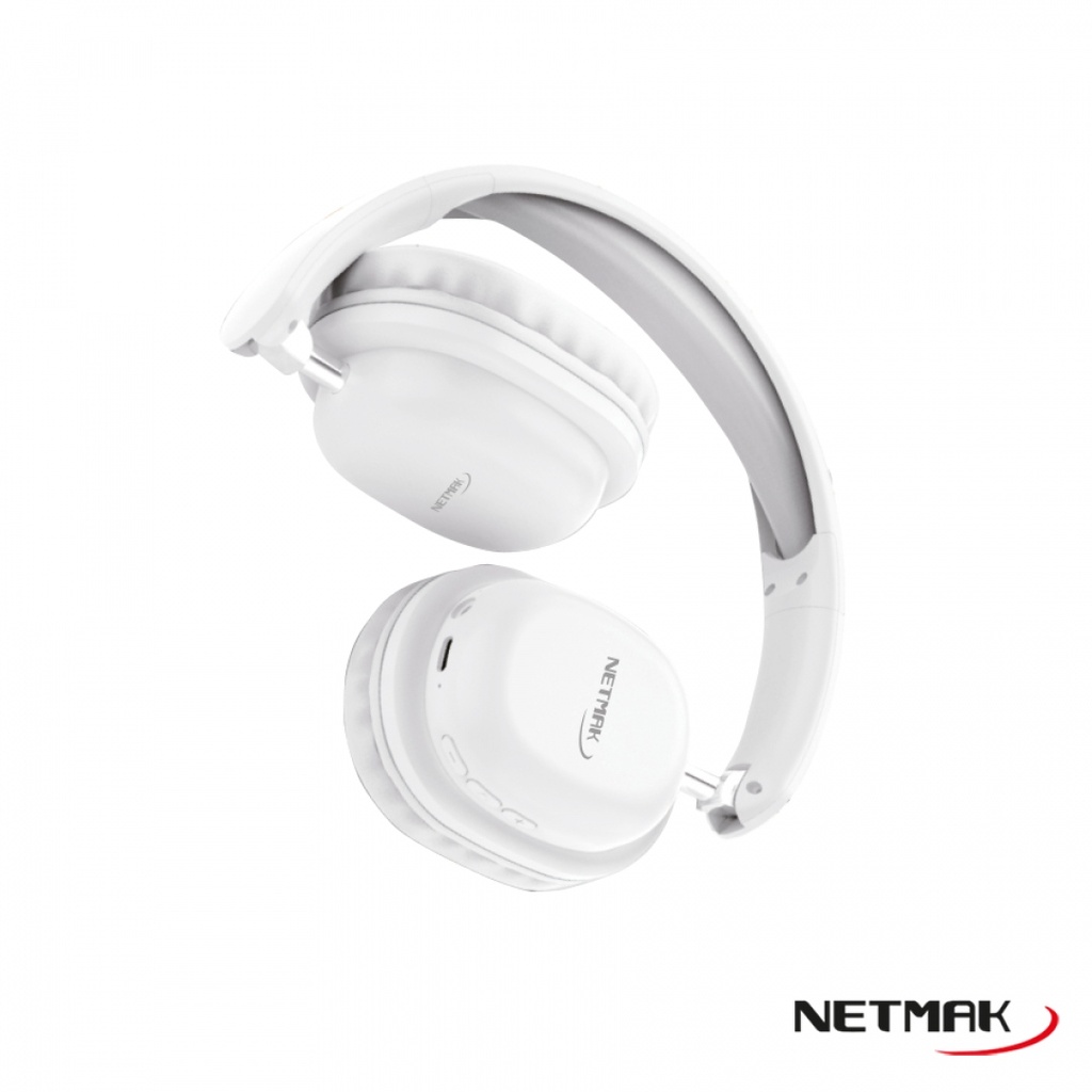 Netmak Nm-Live Auricular Bluetooth Plegable Blanco