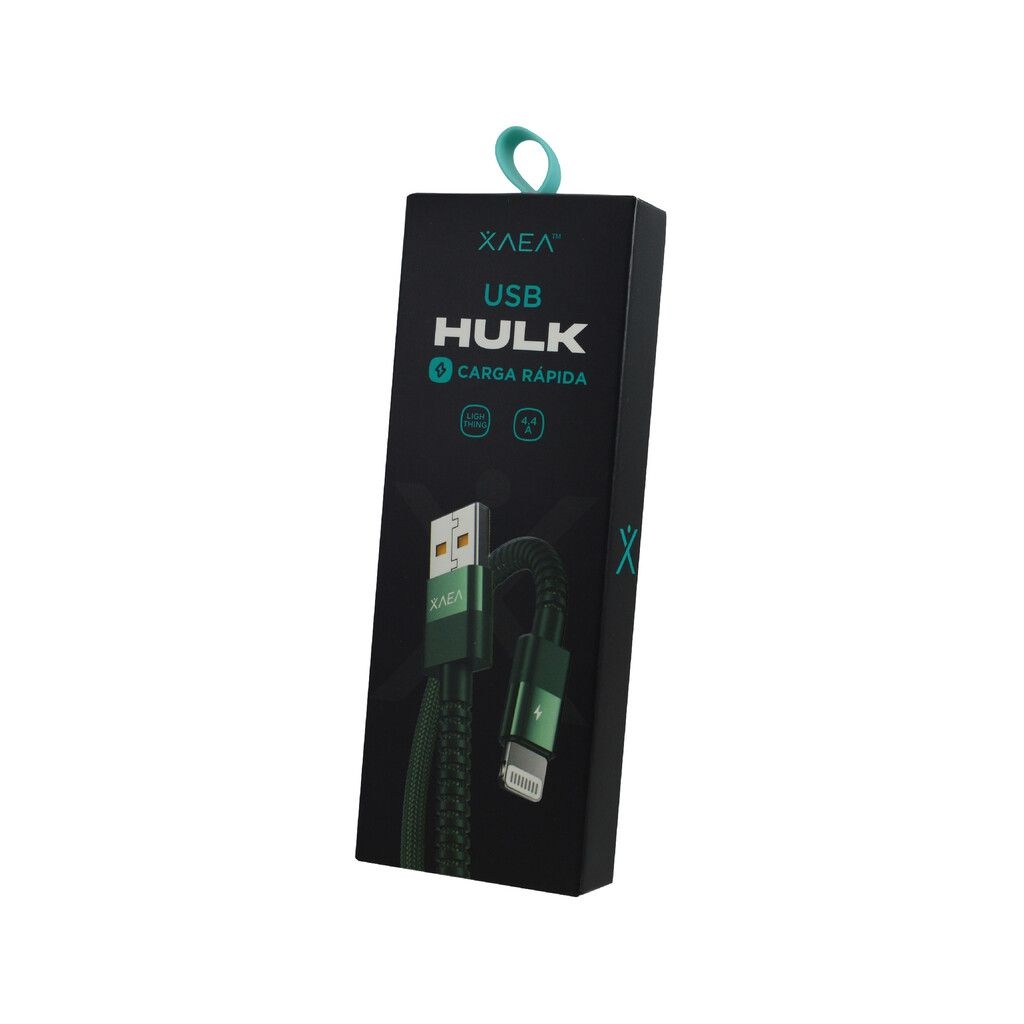 Xaea Cable Usb Modx-090 Hulk- Lightning - 4A Carga Rapida Largo 1Mt