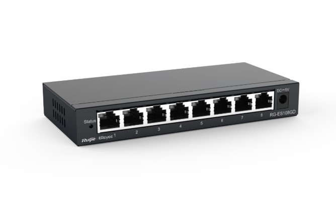 Ruijie Reyee Networks RG-Es108GD Switch Gigabite 8 puertos 10/100/1000M