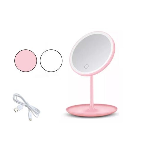 Espejo Red. 18C Makeup C/Pie Led 3 Niveles Usb
