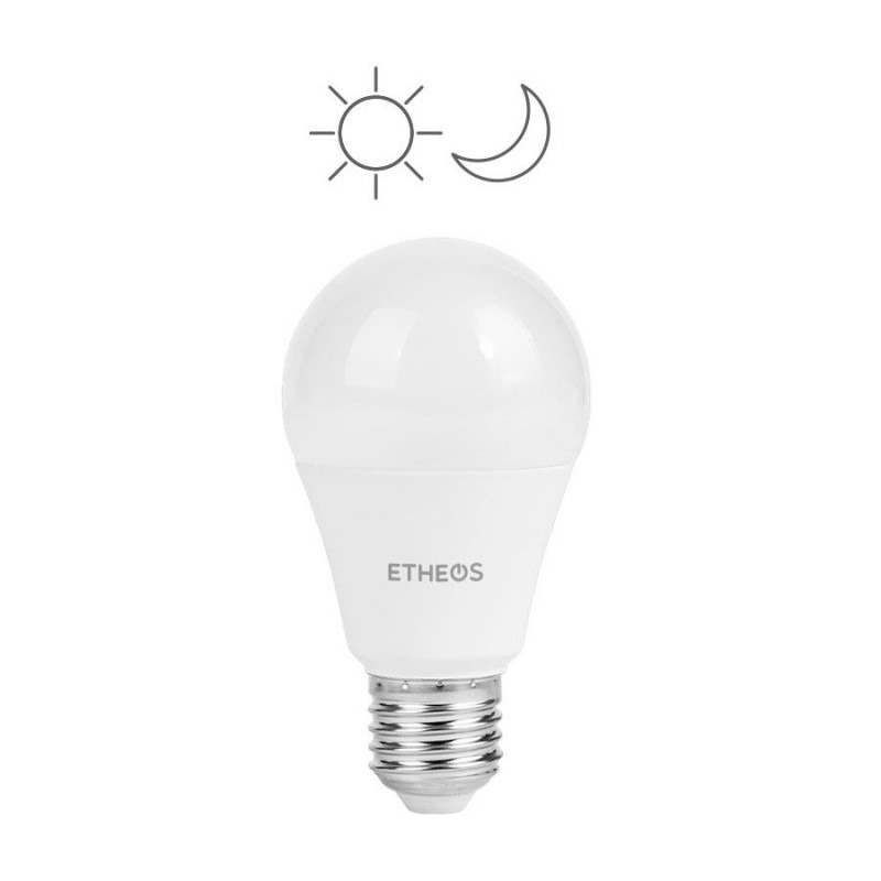 Etheos Lámpara Led 9W Con Sensor De Luz Lam09Ma Frío 6500K E27