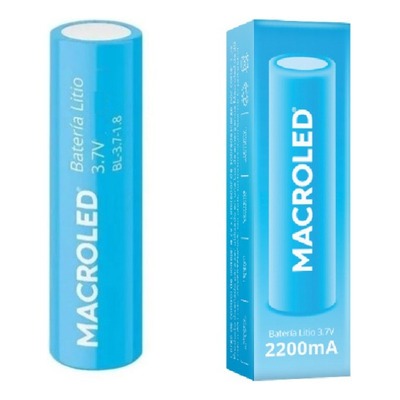 Macroled Bateria Pila De Litio 3.7V 2200Ma 18650