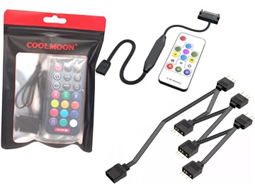 Controladora Argb 5V 3 Pines A Sata Con Control Remoto Y Cable Tp-19604