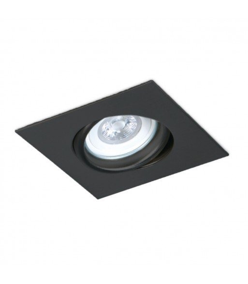 Sixelectric Spot Embutir Movil Para Dicroica Cuadrado Negro 10Cm (Zocalo Y Lámpara No Incluidas) 