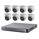Combo Hikvision Dvr 8 Canales + 8 Cámaras Domo Int/Ext Ip66 1080P