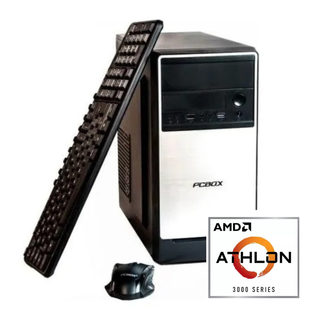 Pc Pcbox Amd Athlon 3000G 8Gb Ssd 240Gb Sin Sistema Kit Teclado Mouse