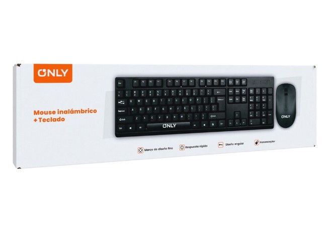Xaea Only Combo Teclado Mouse Inalambrico Wireless Usb - Pila 2Xaa