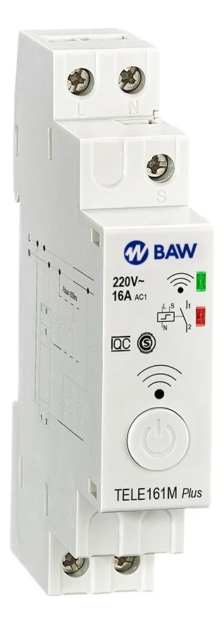 Baw Interruptor Smart Wifi 16A Din Tele161M-P 