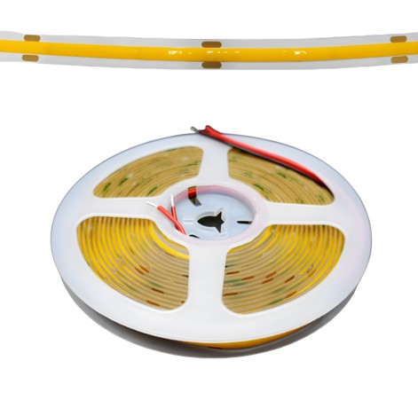 Tira Led Cob Interior Calida 3000K Ip20 12V Rollo 5Mts