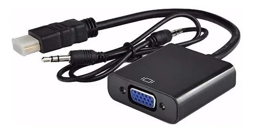 Jahro Jh-360 - Conversor Adaptador Hdmi In A Vga Out Video 1080P + Cable Auxiliar