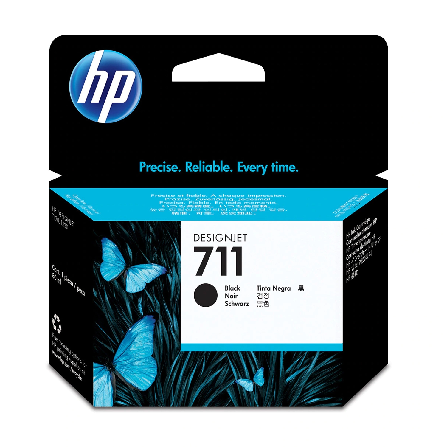 Cartucho De Tinta Hp 711 Negro
