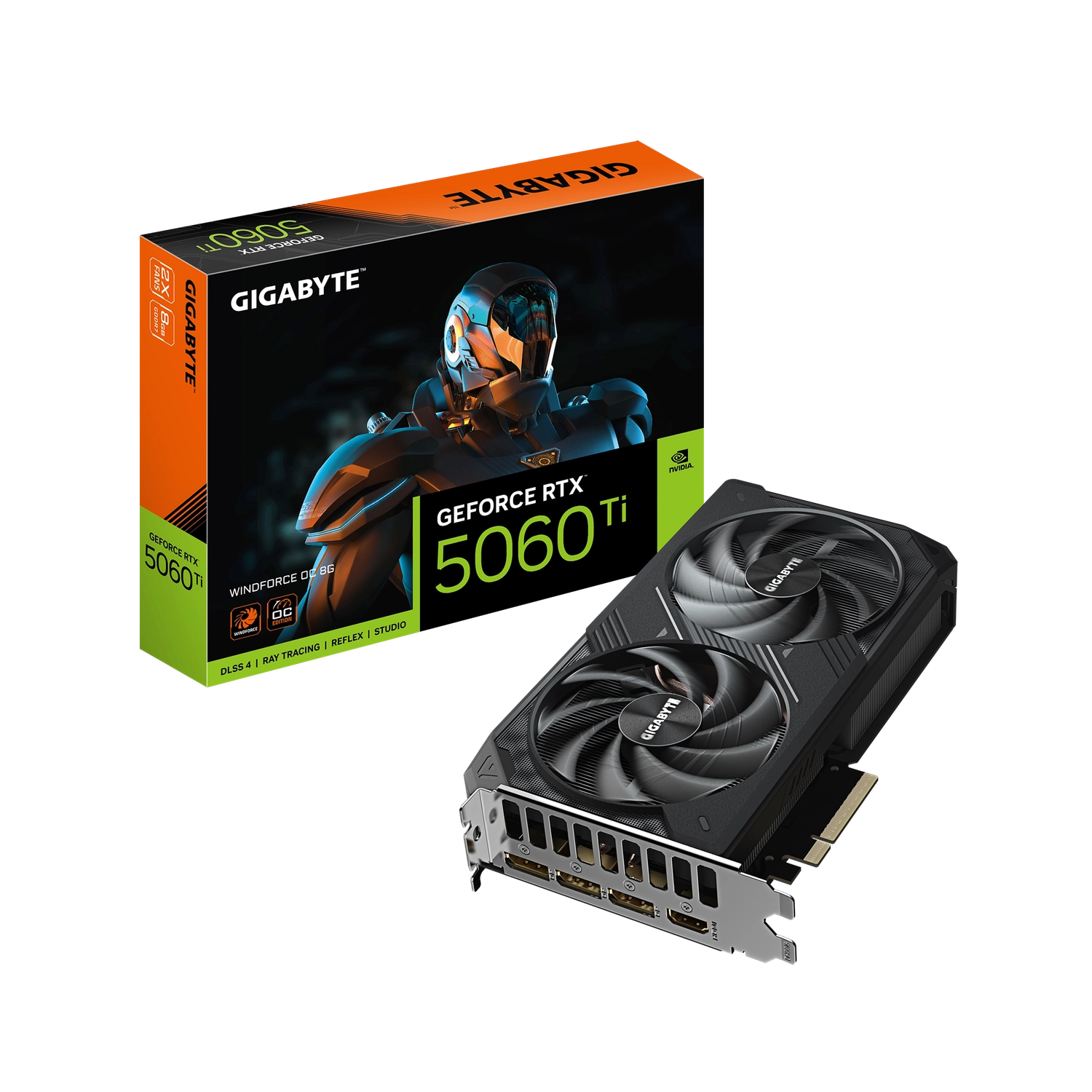 Placa De Video Gigabyte Geforce Rtx 5060 Ti Windforce Oc 8G