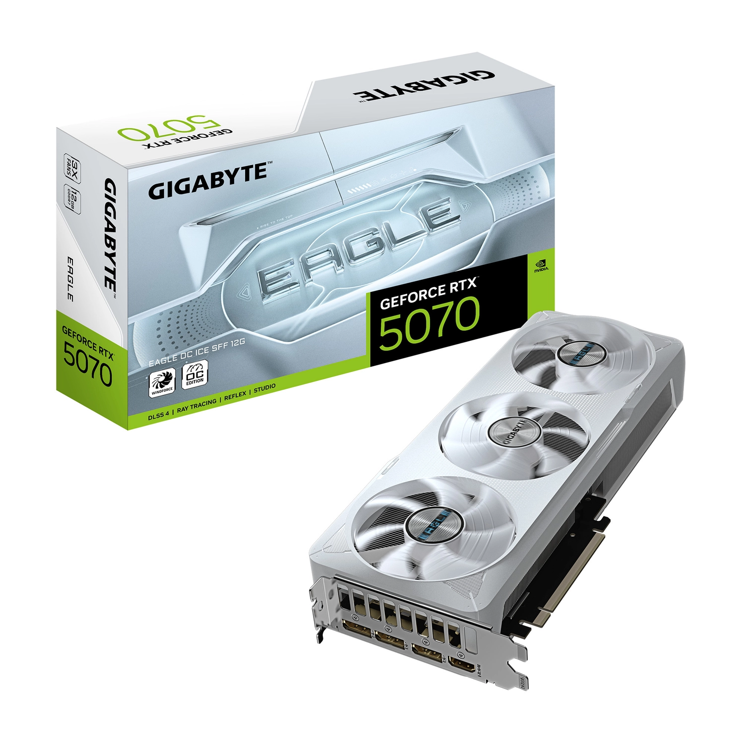 Placa de Video GIGABYTE GeForce RTX 5070 EAGLE OC ICE SFF 12G