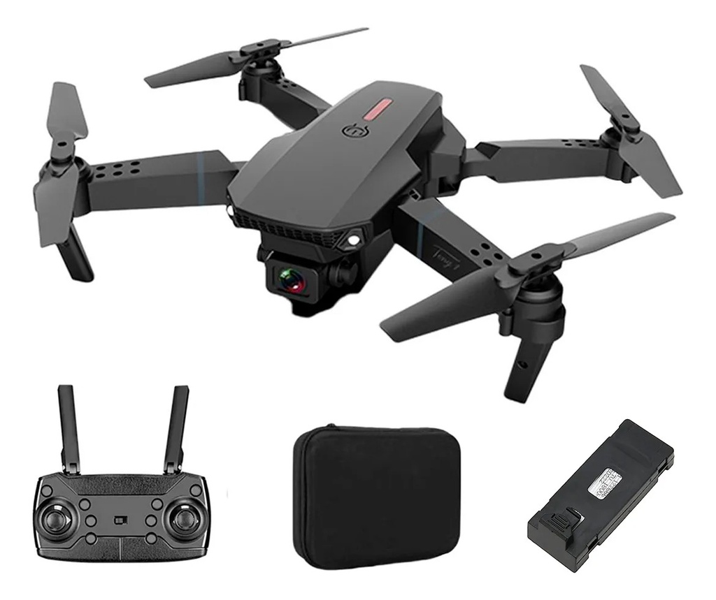 Mini Dron E88 Cámara Ultra Screen Control Dual Con Visor Incluye Bateria Cable Y Kit De Repuestos