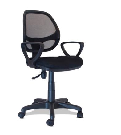 Silla Secretarial Xtech Marsella Negra  Con Reposabrazos Y Altura Regulable (Am160Gen98)