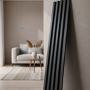 Panel 3D Vinílico Wpc Revestimiento De Pared Simil Madera Liston 2900X150X12Mm Color Negro Interior Cubre 7.83 Mt2 Pack 18 Listones